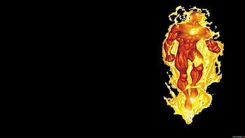 Human Torch, Fantastic Four, Superheroes, Comics, Marvel HD wallpaper