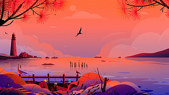Portland Head Light, behance, artist, artwork, digital-art HD wallpaper