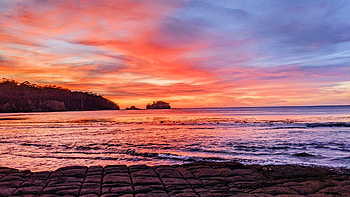 The Tessellated Pavement, Tasmania, sea, coast, clouds, colors, sky, rocks HD wallpaper