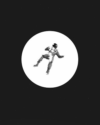 Art, Silhouette, Circle, Glitch, Cosmonaut HD phone wallpaper