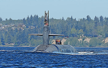 USS Kentucky, , vector art, SSBN-737, submarines, United States Navy, US army, abstract ships, battleship, US Navy, Ohio-class, USS Kentucky SSBN-737 HD wallpaper