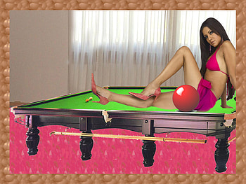 Beauty, sexy, snooker, billiards, foosball HD wallpaper