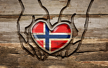 I love Norway, , wooden carving hands, Day of Norway, Flag of Norway, creative, Norway flag, Norwegian flag, Norway flag in hand, Take care Norway, wood carving, Europe, Norway HD wallpaper