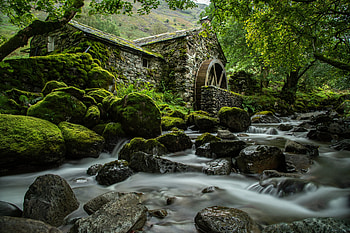 England-watermills, England, Nature, watermills, Stream HD wallpaper