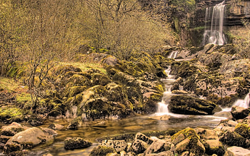 Landscape, Water, Stones, Waterfalls HD wallpaper