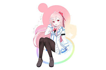 Pink hair, minimal, USAS-12, girls frontline HD wallpaper