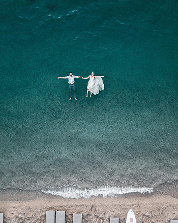 Water, Love, View From Above, Couple, Pair, Romance HD phone wallpaper