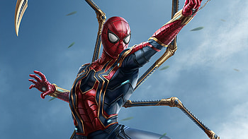 Iron Spiderman New Suit, spiderman, superheroes, artwork, artist, digital-art HD wallpaper