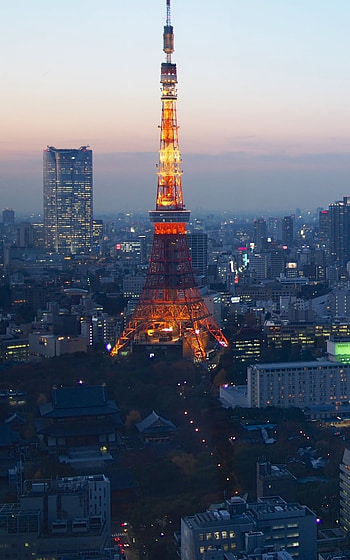 Twilight Beacon: Tokyo Tower , Tokyo Tower, Japan, man made, Tokyo HD phone wallpaper