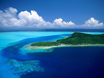 BEAUTIFUL NATURE, blue, sea, island, sky HD wallpaper
