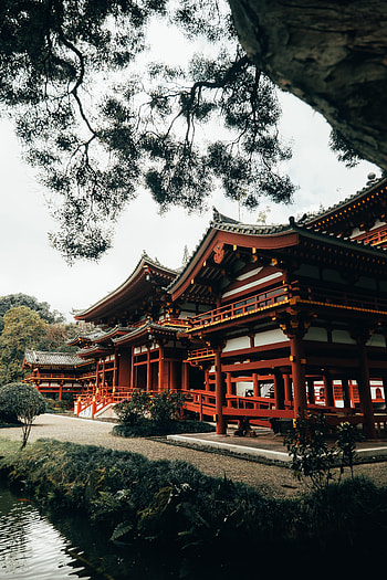 Architecture, Lake, Miscellanea, Miscellaneous, Pagoda, Temple HD phone wallpaper
