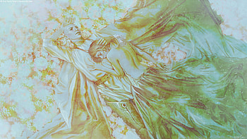 Aftermath, fantasy, art, man, yellow, couple, girl, eva soulu HD wallpaper