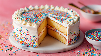 Sprinkle Cake — Sweet Dessert Delight, food, dessert, cake, sprinkles HD wallpaper