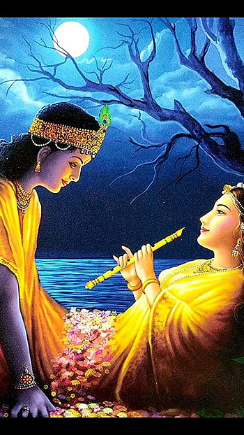 Radha Krishna , Bansuri, Radha, Krishna HD phone wallpaper