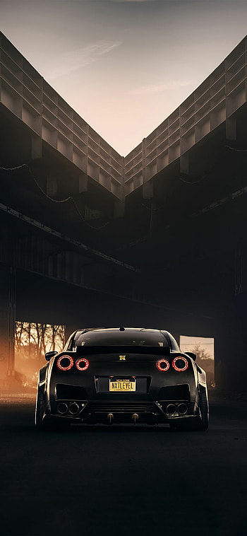 Black Nissan GT-R, Dark elegance, Sleek and sophisticated, Unrivaled performance HD phone wallpaper