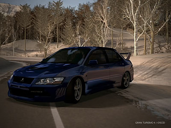 MITSUBISHI EVO 7 IN ROAD, mitsubishi, evolution 7 HD wallpaper
