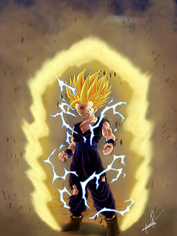 Gohan SSJ2 Transformation by rettroper Gohan SSJ2 Transformation by rettroper HD phone wallpaper