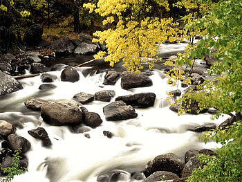 Valley, river, nature, rock HD wallpaper