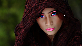 Model, seduce, pink, look HD wallpaper