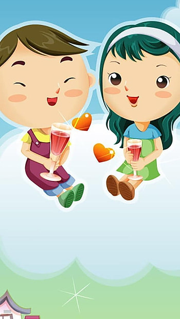 Couple Cartoon, Romantic Date, Cartoon HD phone wallpaper