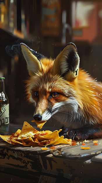 Foxy Snack Time, fox HD phone wallpaper