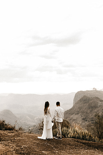 Mountains, Love, Wedding, Couple, Pair, Romance HD phone wallpaper