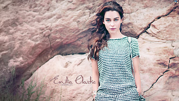 emilia, outdoor, pose, tshirt, beauty HD wallpaper
