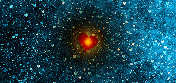 Heart, glitter, abstract HD wallpaper