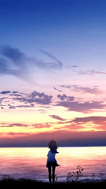 Anime Girl, Alone Girl, alone, girl HD phone wallpaper