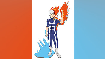 Anime boy, minimal, Shoto Todoroki, Boku no Hero Academia HD wallpaper