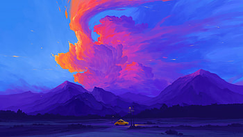 Sunset Symphony, artist, artwork, digital-art, deviantart HD wallpaper