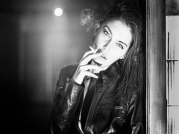 The Way Things Are, model, graphy, black and white, face, smoking, eye, woman HD wallpaper