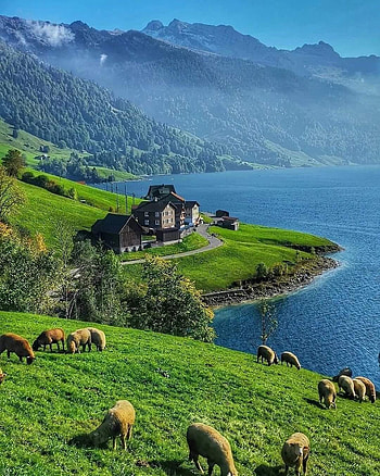 Switzerland, sky, mountain HD phone wallpaper