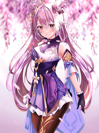Keqing, magenta, pink HD phone wallpaper