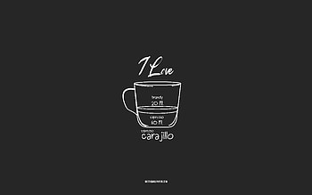 I love Carajillo Coffee, , gray background, Carajillo Coffee recipe, chalk art, Carajillo Coffee, coffee menu, coffee recipes, Carajillo Coffee ingredients, Carajillo HD wallpaper