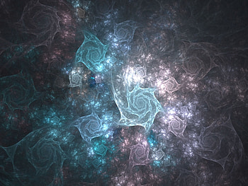 Abstract flowers, blue, flowers, abstract, textures HD wallpaper