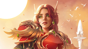 Pride Of Silvermoon , warrior, fantasy-girls, artist, artwork, digital-art HD wallpaper