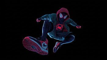 Miles Morales No Mercy, spiderman, miles-morales, superheroes, artwork, art, digital-art, ai, dark, black HD wallpaper