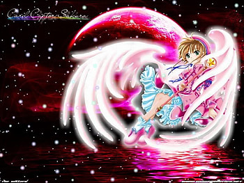 Card Captor Sakura, wings, pink, sakura HD wallpaper