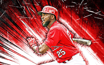 Dexter Fowler, grunge art, Los Angeles Angels, MLB, outfielder, baseball, William Dexter Fowler, red abstract rays, Dexter Fowler Los Angeles Angels, Dexter Fowler , LA Angels HD wallpaper