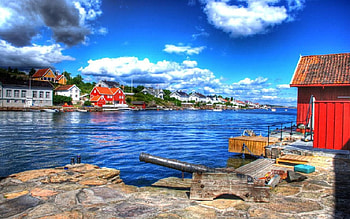Lyngr i Tvedestrand kommune, sea, sky HD wallpaper