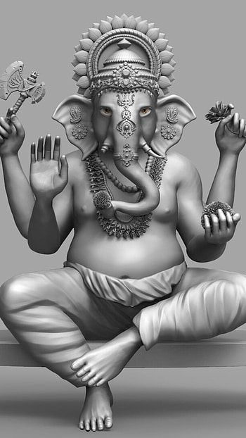 3d Ganesh, Ganesh Ji, Creative Art HD phone wallpaper