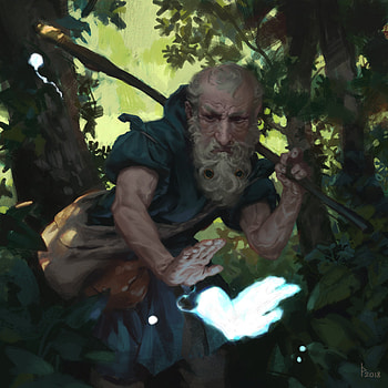 Old mage, Aged wizard, Timeless knowledge, Legendary sorcerer HD phone wallpaper