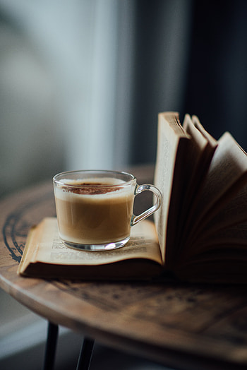 Food, Coffee, Cup, Book HD phone wallpaper