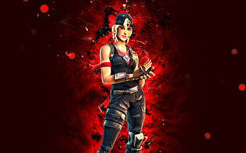 INK Sparkplug, , red neon lights, Fortnite Battle Royale, Fortnite characters, Fortnite, INK Sparkplug Fortnite HD wallpaper