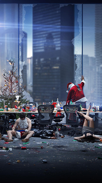 Office Christmas Party (2022) movie HD phone wallpaper