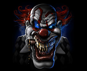 Circus Nightmare, artwork, abstract, fantasy, clown, evil, dark HD wallpaper