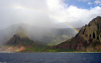 coast rainbow , rainbow, coast HD wallpaper