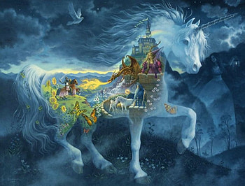 Transparent Horse, butterflies, white, shining, mystery, landscape, dragon, flowers HD wallpaper