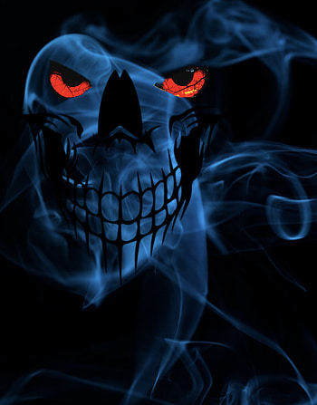 Smile, smoke, skull HD phone wallpaper